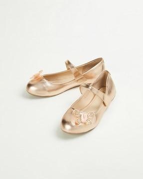 butterfly embellished bellies with velcro closure