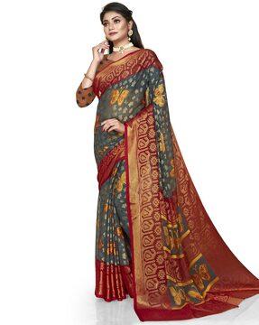 butterfly print georgette saree