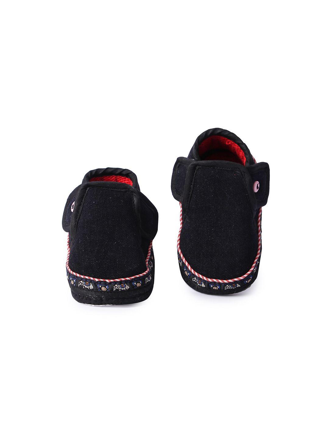 butterthief unisex infant kids black & red shoe-style sandals