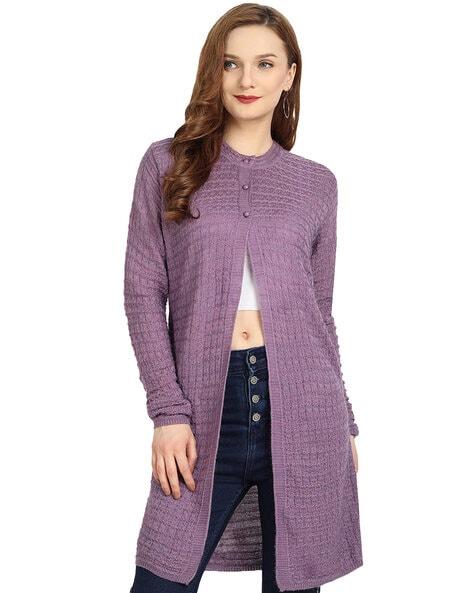 button closure cardigan with raglan sleeves