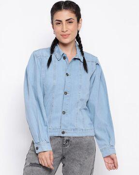 button-closure denim jacket