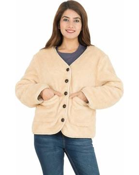 button closure jacket with full sleeves