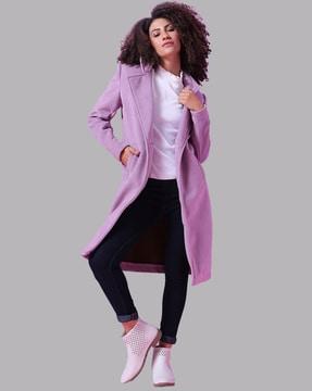 button closure raglan sleeves coat