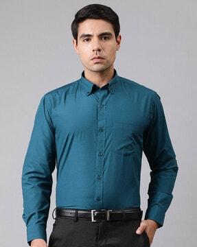 button-down slim fit shirt