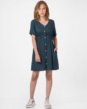 button-down a-line dress