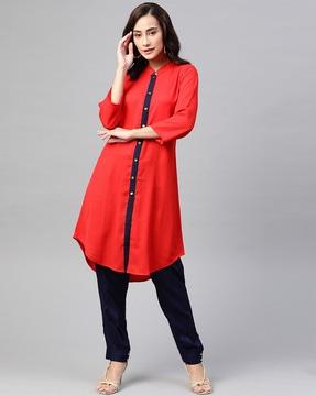 button-down a-line kurta