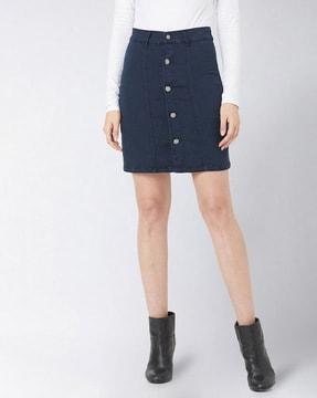 button-down a-line skirt