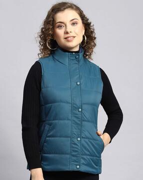 button-down bomber jacket with insert pockets