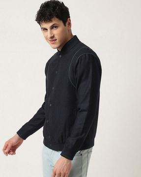 button-down bomber jacket