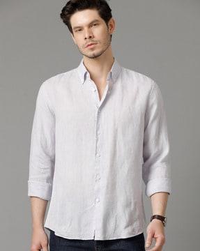 button-down collar shirt with full sleeves