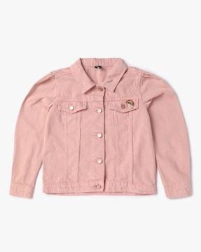 button-down cotton denim jacket