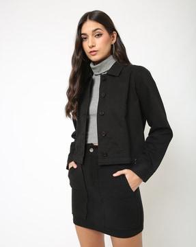 button-down cotton jacket