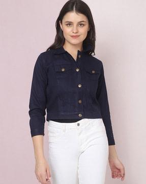 button-down denim jacket