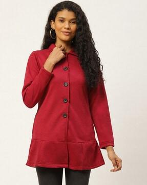 button-down full sleeves coat