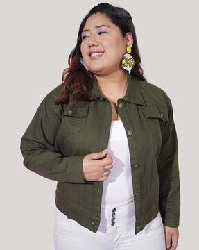 button-down jacket with flap pockets