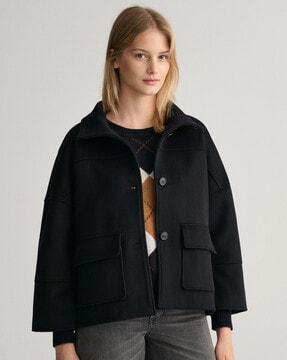 button-down jacket with flap pockets