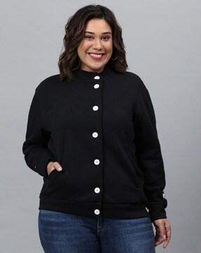 button-down jacket with side pockets