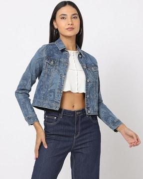 button-down regular fit denim jacket