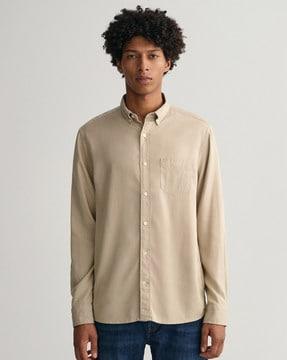 button-down shirt with patch pocket