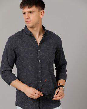 button-down shirt with patch pocket