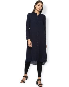 button-down tunic with insert pockets