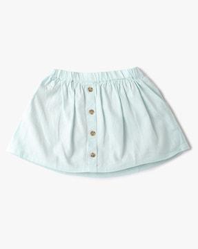 button-front a-line skirt