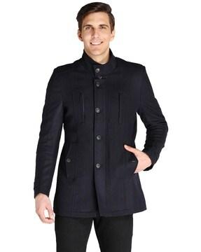 button-front coat