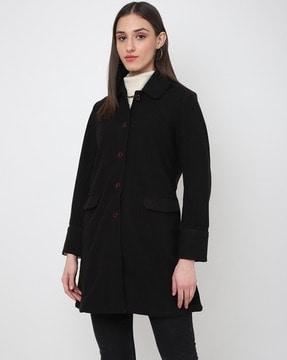 button-front longline jacket