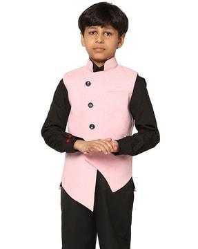 button-front waistcoat with patch pocket