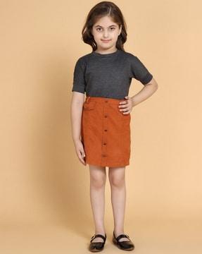 button-up a-line skirt