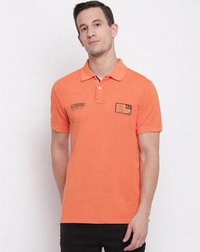 button-up slim fit polo t-shirt