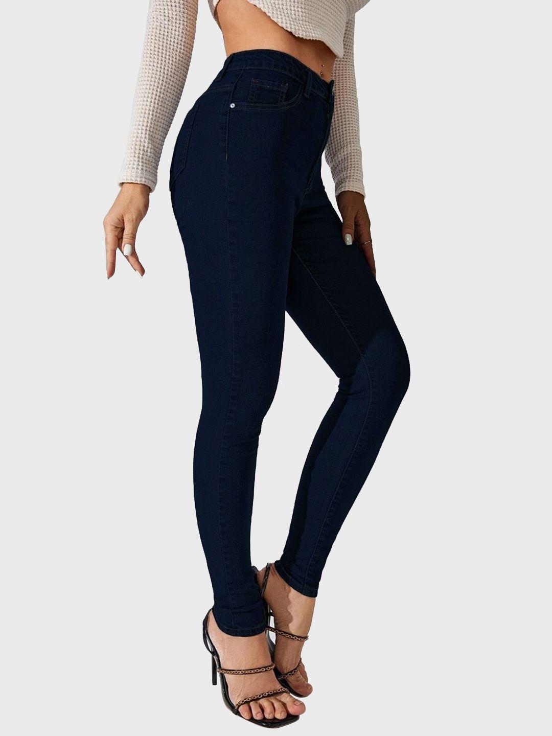 buy new trend women skinny fit high-rise stretchable jeans