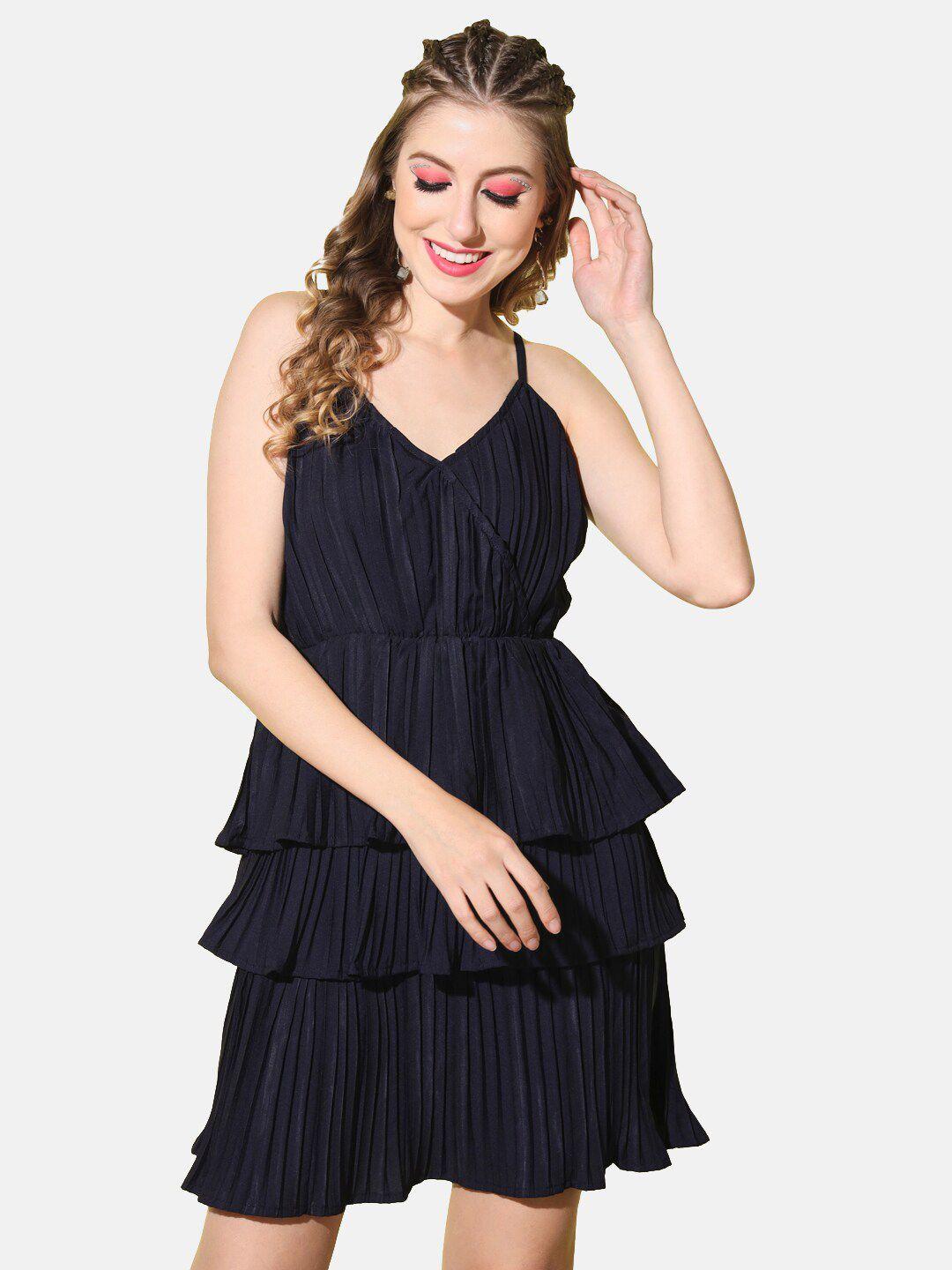 buy new trend fit and flare crepe dress