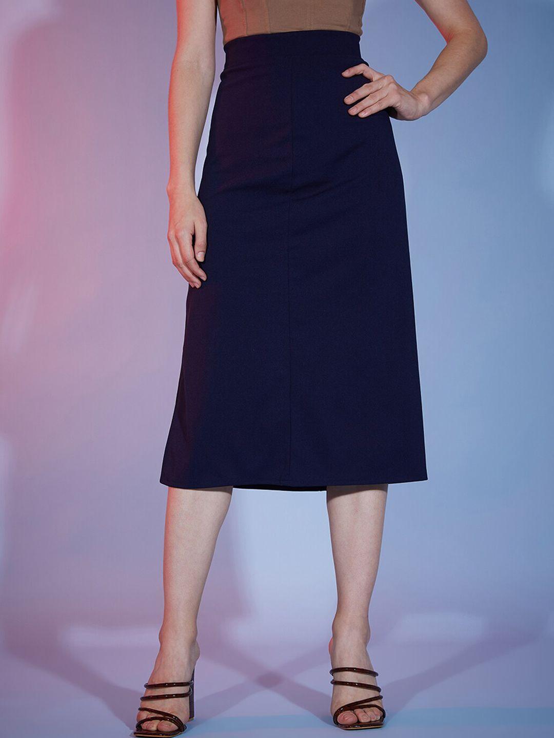buy new trend high-rise side slit midi straight skirt