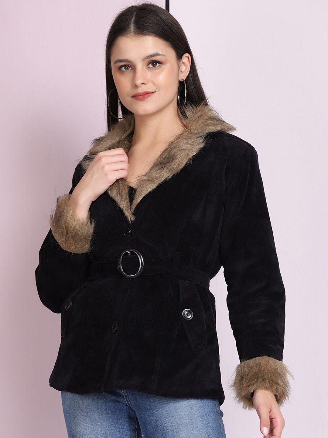 buy new trend women black washed lightweight parka jacket