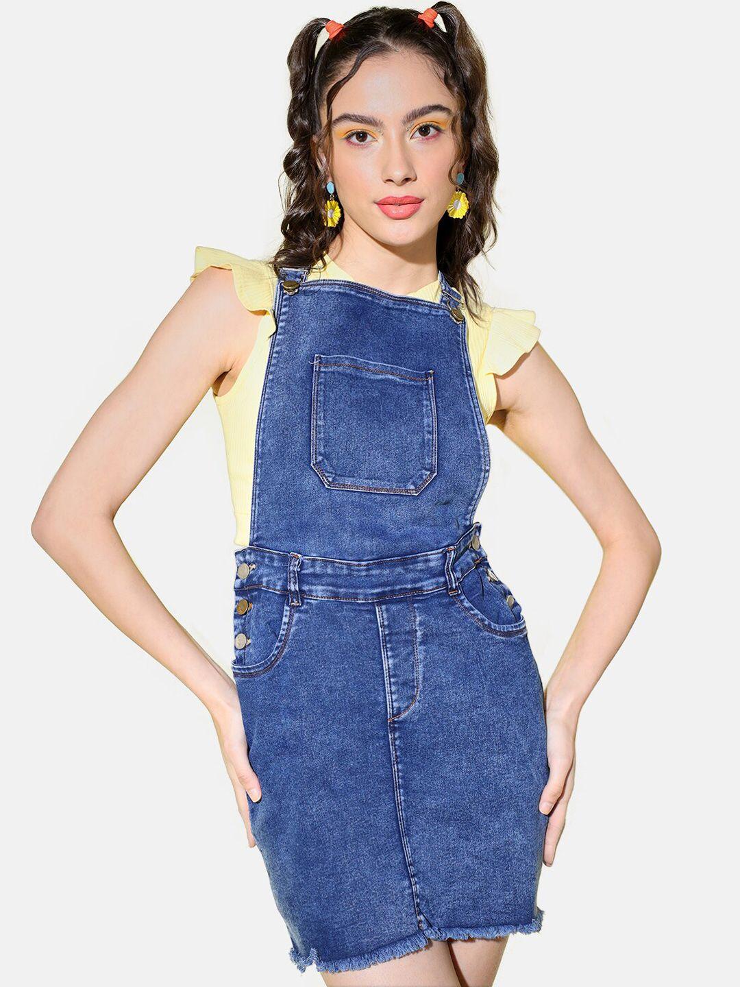 buy new trend women cotton denim dungaree