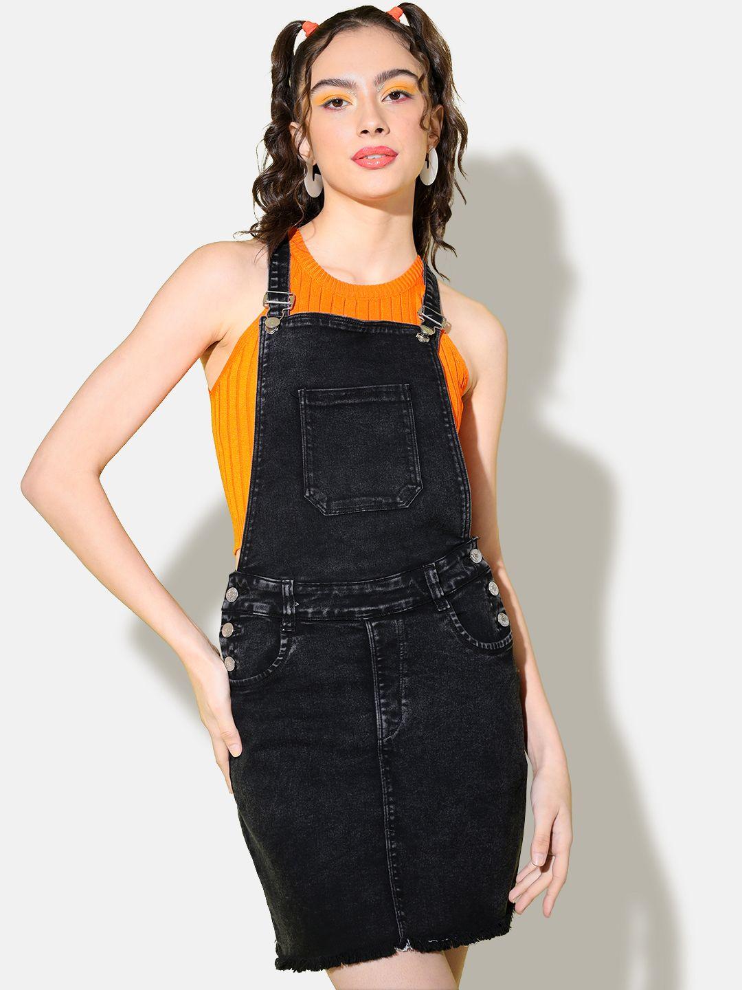 buy new trend women denim dungaree skirt