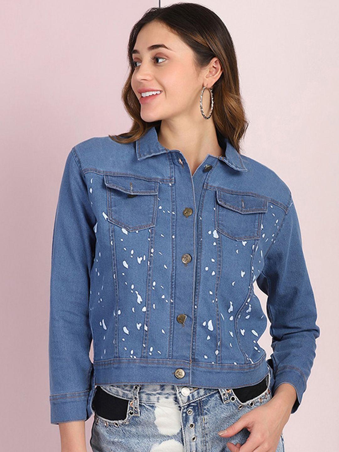 buy new trend women lightweight crop denim jacket