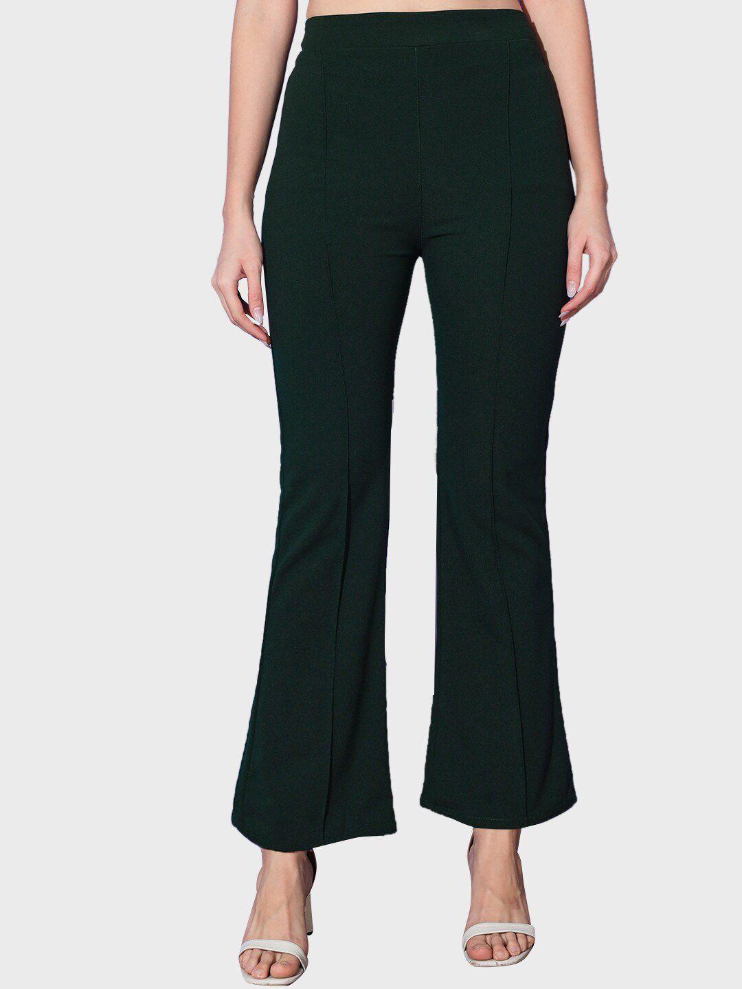buy new trend women mid-rise relaxed bootcut trousers