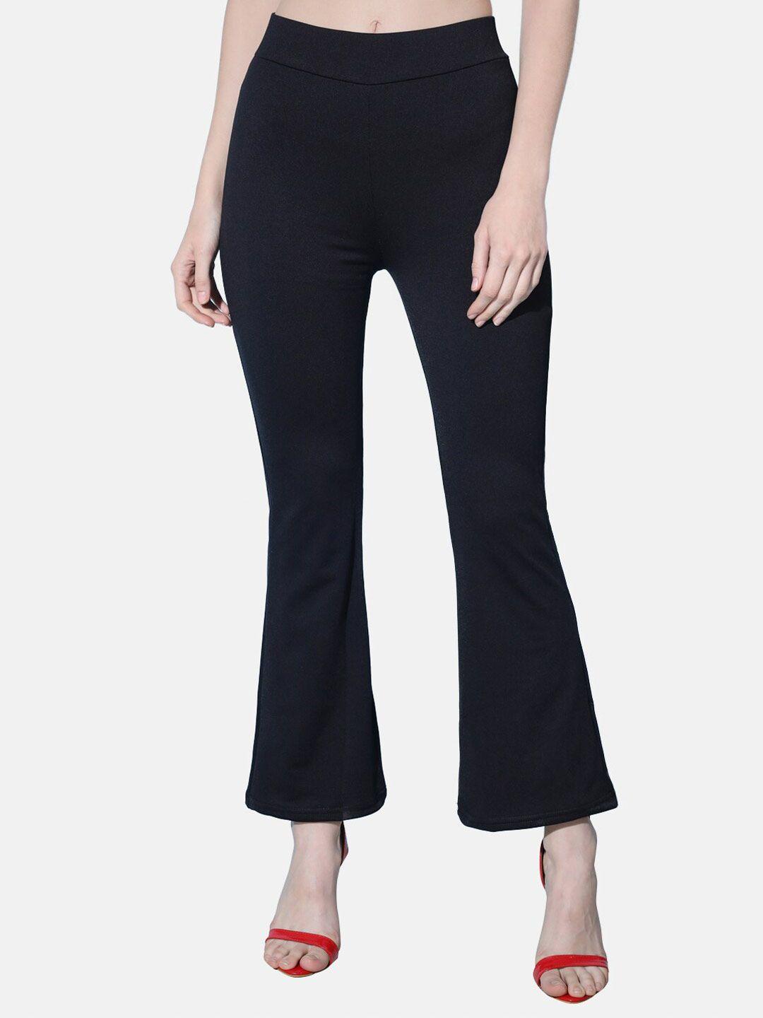buy new trend women slim fit high-rise trousers