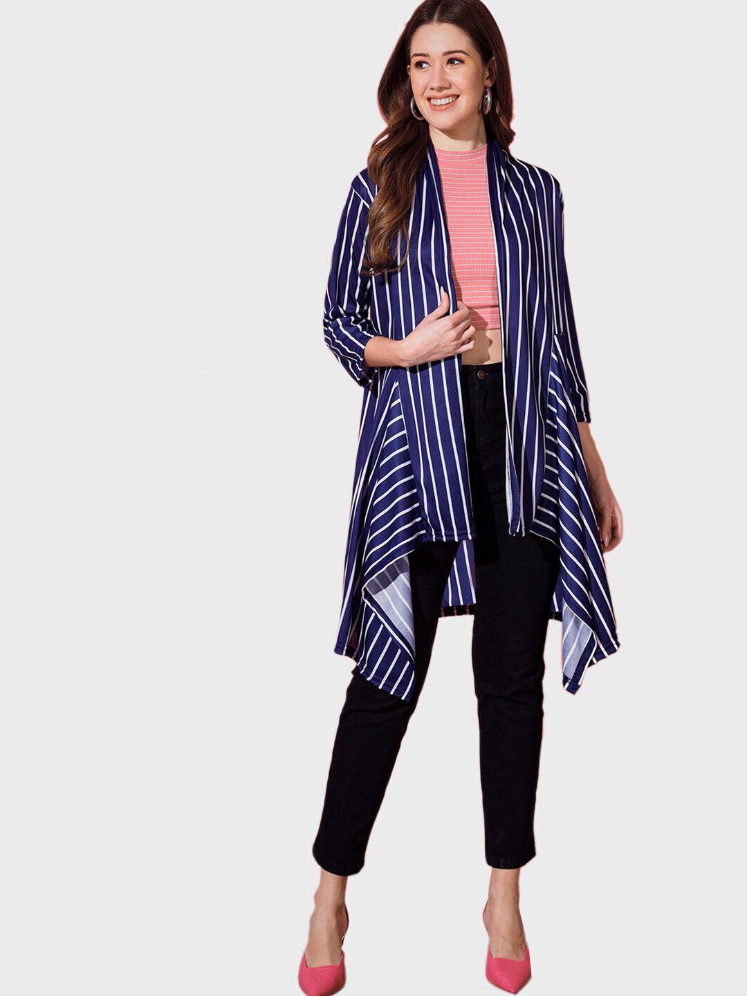 buy new trend women striped longline shrug