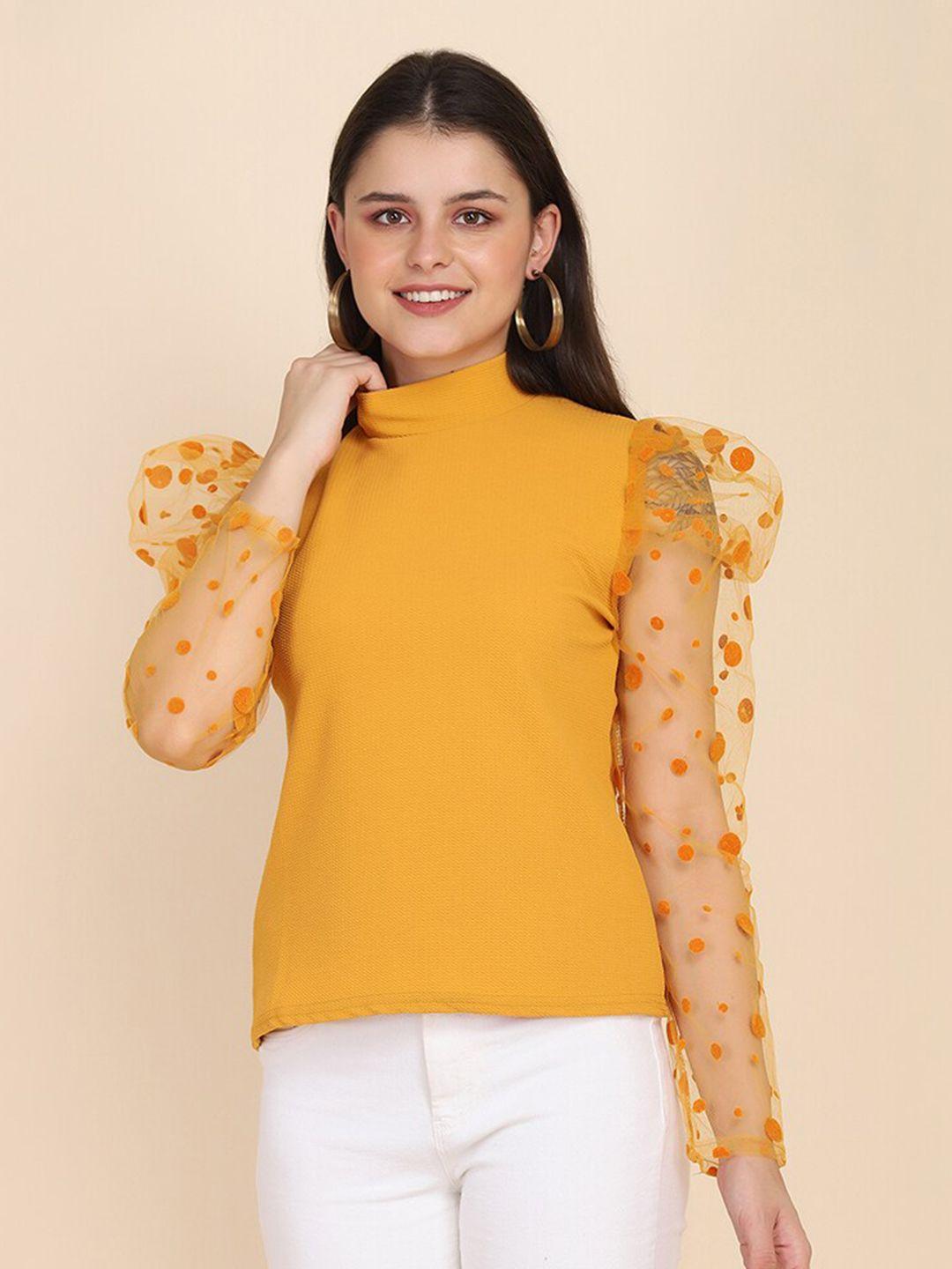 buy new trend women yellow lace top