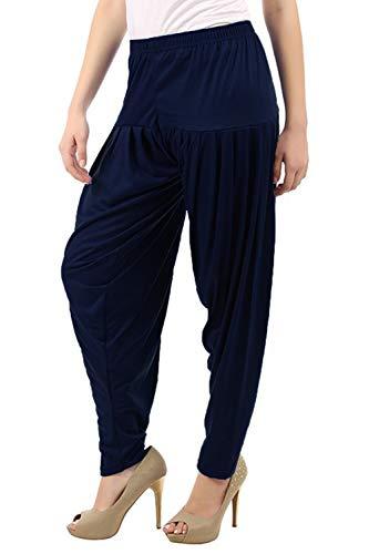 buy that trendz women's regular fit cotton harem bottoms pants (231-single patiala pants navy_blue, navy_7xl)