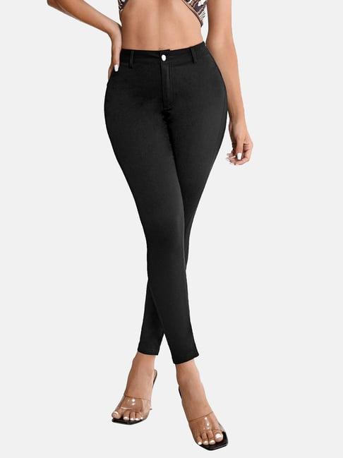 buynewtrend black high rise jeans