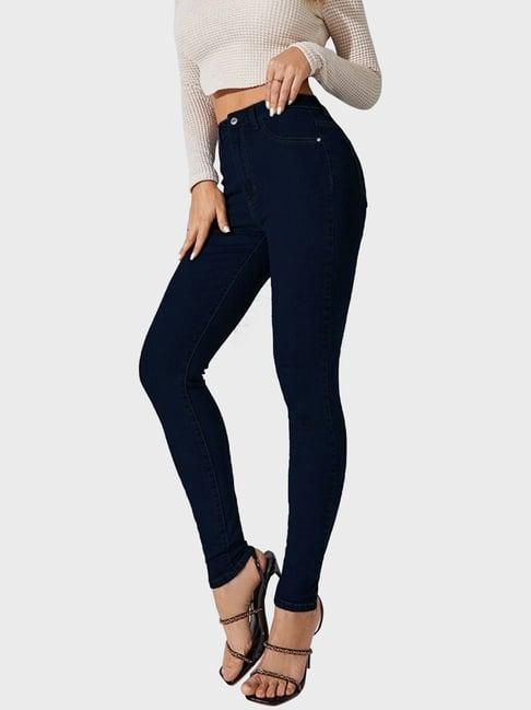 buynewtrend blue high rise jeans