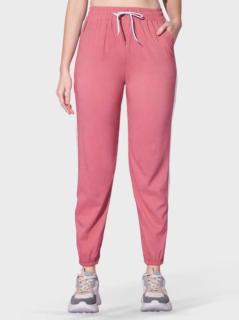 buynewtrend pink striped joggers