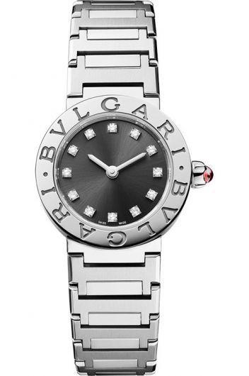 bvlgari bvlgari bvlgari black dial quartz watch with steel bracelet for women - 102942