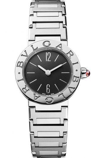 bvlgari bvlgari bvlgari black dial quartz watch with steel bracelet for women - 102943