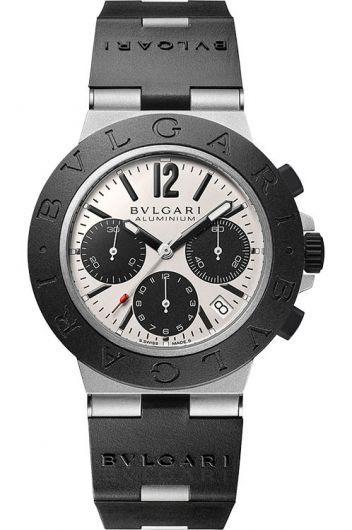 bvlgari bvlgari bvlgari grey dial automatic watch with rubber strap for men - 103383