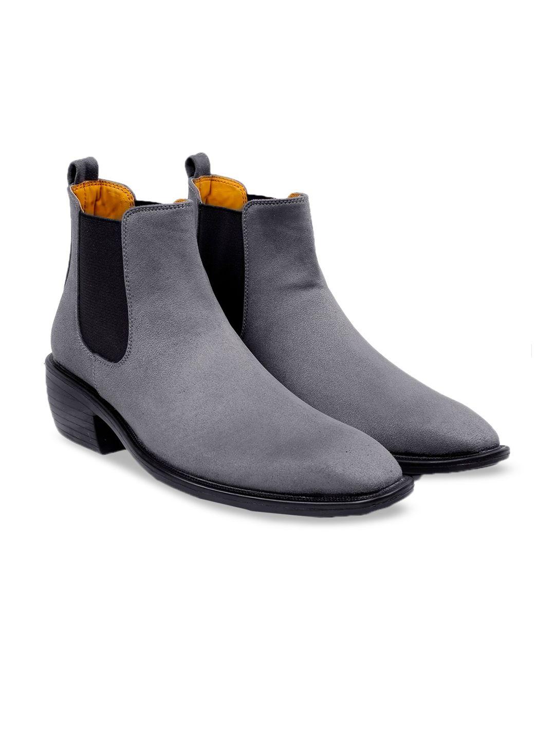 bxxy men height increasing mid-top chelsea boots